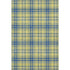 8' X 10' Yellow Ivory And Blue Plaid Washable Area Rug With UV Protection
