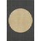 8' X 10' Black Ivory And Gold Striped Washable Area Rug With UV Protection