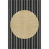 9' X 12' Black Ivory And Gold Striped Washable Area Rug With UV Protection
