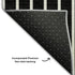 9' X 12' Black Ivory And Gold Striped Washable Area Rug With UV Protection