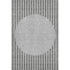 8' X 10' Gray Ivory And Silver Striped Washable Area Rug With UV Protection