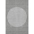 8' X 10' Gray Ivory And Silver Striped Washable Area Rug With UV Protection