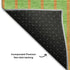 8' Lime Green Orange And Teal Striped Washable Round Rug With UV Protection