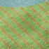 8' Lime Green Orange And Teal Striped Washable Round Rug With UV Protection