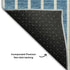 8' X 10' Teal Ivory And Aqua Striped Washable Area Rug With UV Protection