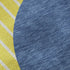 8' X 10' Yellow Ivory And Blue Striped Washable Area Rug With UV Protection