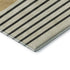 8' Gold Ivory And Black Striped Washable Round Rug With UV Protection