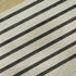 8' Gold Ivory And Black Striped Washable Round Rug With UV Protection
