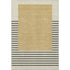 9' X 12' Gold Ivory And Black Striped Washable Area Rug With UV Protection