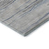 9' X 12' Gray Blue And Ivory Striped Washable Area Rug With UV Protection