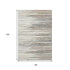 8' X 10' Ivory Gray And Brown Striped Washable Area Rug With UV Protection