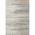 8' X 10' Ivory Gray And Brown Striped Washable Area Rug With UV Protection