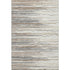 8' X 10' Ivory Gray And Brown Striped Washable Area Rug With UV Protection