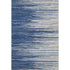 5' X 8' Navy Blue Ivory And Gray Striped Washable Area Rug With UV Protection