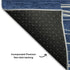 5' X 8' Navy Blue Ivory And Gray Striped Washable Area Rug With UV Protection