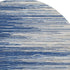 8' Navy Blue Ivory And Gray Striped Washable Round Rug With UV Protection