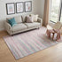 5' X 8' Pink Gray And Teal Striped Washable Area Rug With UV Protection