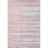 5' X 8' Pink Gray And Teal Striped Washable Area Rug With UV Protection
