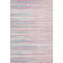 5' X 8' Pink Gray And Teal Striped Washable Area Rug With UV Protection