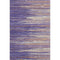 5' X 8' Purple Orange And Ivory Striped Washable Area Rug With UV Protection