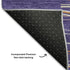 5' X 8' Purple Orange And Ivory Striped Washable Area Rug With UV Protection