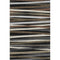 5' X 8' Black Brown And Ivory Striped Washable Area Rug With UV Protection