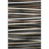 5' X 8' Black Brown And Ivory Striped Washable Area Rug With UV Protection