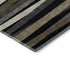 5' X 8' Black Brown And Ivory Striped Washable Area Rug With UV Protection
