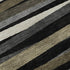 5' X 8' Black Brown And Ivory Striped Washable Area Rug With UV Protection
