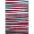 5' X 8' Burgundy Gray And Ivory Striped Washable Area Rug With UV Protection