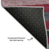 5' X 8' Burgundy Gray And Ivory Striped Washable Area Rug With UV Protection