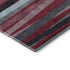 5' X 8' Burgundy Gray And Ivory Striped Washable Area Rug With UV Protection