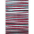 5' X 8' Burgundy Gray And Ivory Striped Washable Area Rug With UV Protection