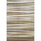 8' X 10' Brown Taupe And Beige Striped Washable Area Rug With UV Protection