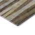 8' X 10' Brown Taupe And Beige Striped Washable Area Rug With UV Protection