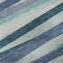 8' X 10' Teal Ivory And Blue Striped Washable Area Rug With UV Protection
