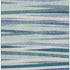 8' X 10' Teal Ivory And Blue Striped Washable Area Rug With UV Protection