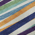 8' X 10' White Purple And Yellow Striped Washable Area Rug With UV Protection