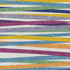 8' X 10' White Purple And Yellow Striped Washable Area Rug With UV Protection
