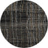 8' Black Ivory And Beige Striped Washable Round Rug With UV Protection