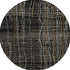 8' Black Ivory And Beige Striped Washable Round Rug With UV Protection