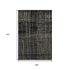 9' X 12' Black Ivory And Beige Striped Washable Area Rug With UV Protection