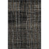 9' X 12' Black Ivory And Beige Striped Washable Area Rug With UV Protection