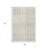 5' X 8' Ivory Gold And Gray Striped Washable Area Rug With UV Protection
