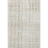 5' X 8' Ivory Gold And Gray Striped Washable Area Rug With UV Protection
