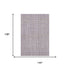 9' X 12' Lavender Ivory And Gray Striped Washable Area Rug With UV Protection
