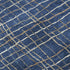 8' Navy Blue And Ivory Striped Washable Round Rug With UV Protection