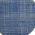 8' Navy Blue And Ivory Striped Washable Round Rug With UV Protection