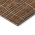 8' X 10' Rust Ivory And Gray Striped Washable Area Rug With UV Protection