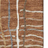 8' X 10' Rust Ivory And Gray Striped Washable Area Rug With UV Protection